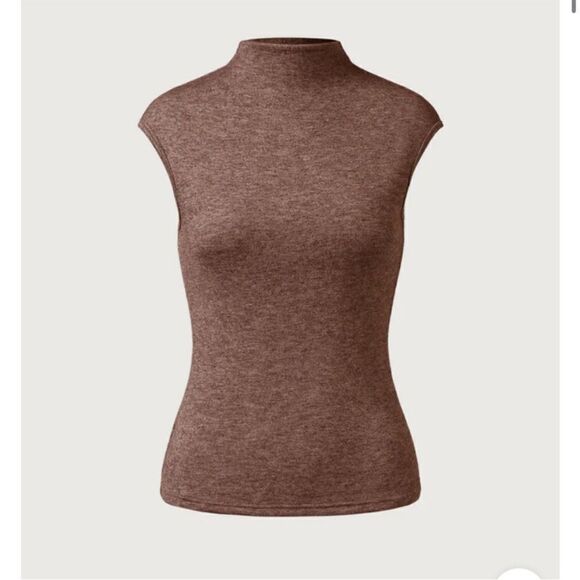 026 NWT OGL CashSoft Mockneck Cap Sleeve Tank Size L - Picture 1 of 12